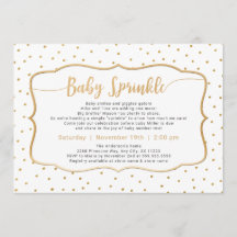 Neutrales Geschlecht Baby Sprinkle mit Goldfetti