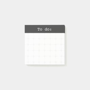 Neutrales Gitter Bullet Journal Stil To-Do Schwarz Post-it Klebezettel