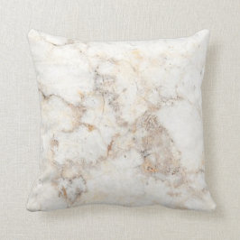 Neutrales Grau und Beige Marmorwurfkissen Kissen