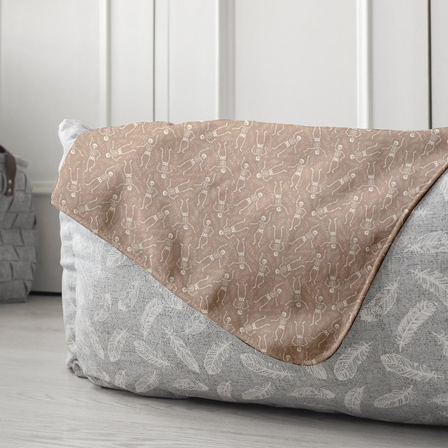 Neutrales Halloween-Skelettmuster Sherpadecke (Von Creator hochgeladen)