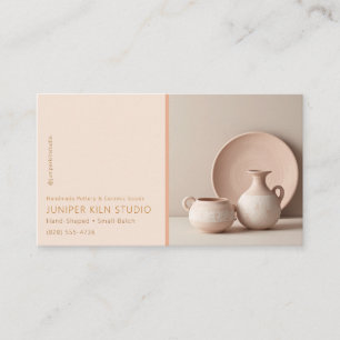 Neutrales Keramik-Töpferei-Studio Visitenkarte