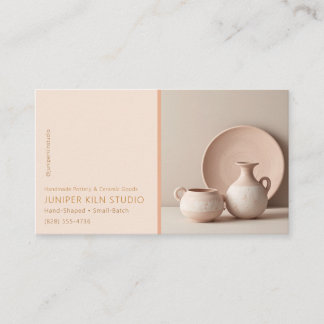 Neutrales Keramik-Töpferei-Studio Visitenkarte