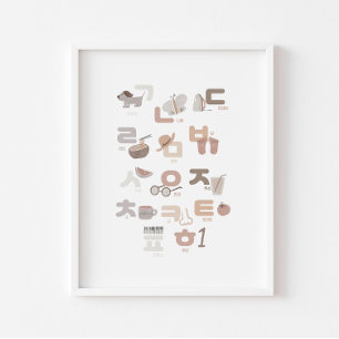 Neutrales koreanisches Lernplakat Poster