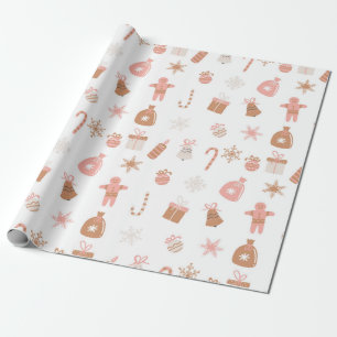 Neutrales Lebkuchen-Weihnachtspapier Geschenkpapier