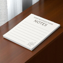 Neutrales minimalistisches Botanik-Design für Unte Notizblock