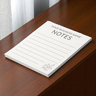 Neutrales minimalistisches Botanik-Design für Unte Notizblock
