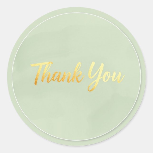 Neutrales minimalistisches Danke-Sticker Runder Aufkleber (Vorderseite)