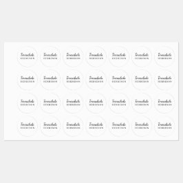 Neutrales modernes minimales Monogramm-Design Etiketten