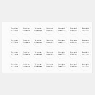 Neutrales modernes minimales Monogramm-Design Etiketten