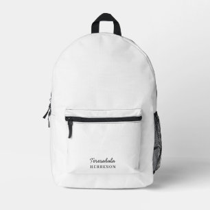 Neutrales modernes minimalistisches Monogramm Bedruckter Rucksack