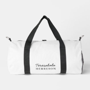 Neutrales modernes minimalistisches Monogramm Duffle Bag