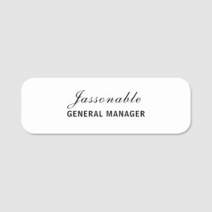 Neutrales Monogramm Minimale Moderne Stylische Ide Namensschild