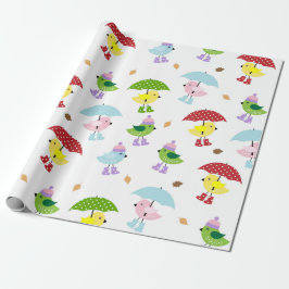 Neutrales niedlich Bird Baby Shower Gender Geschenkpapier