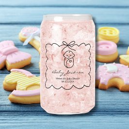 Neutrales Niedliches Baby & Bow Moderne Babydusche Dosenglas