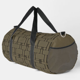 Neutrales Olive-Retangle-Muster Duffle Bag