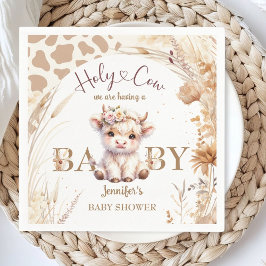 Neutrales Papier für die Babydusche Boho Geschlech Serviette