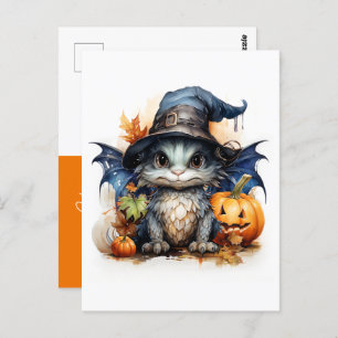 Neutrales Personalisiertes Watercolor-Baby-Dragon Postkarte