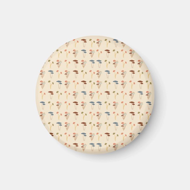 Neutrales Pilzmuster Magnet (Vorne)