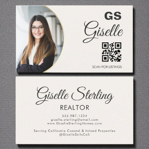 Neutrales QR-Code-Foto für Echtzeit-Agent Visitenkarte