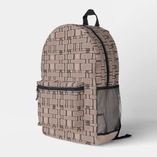 Neutrales Rechteck-Muster-Dustrosa Bedruckter Rucksack