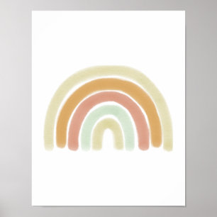 Neutrales Regenbogendruckposter Poster