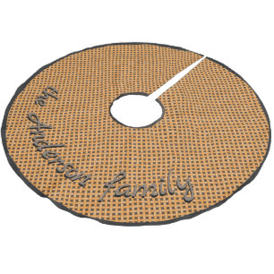Neutrales rustikales Weidengelb mit Polyester Weihnachtsbaumdecke