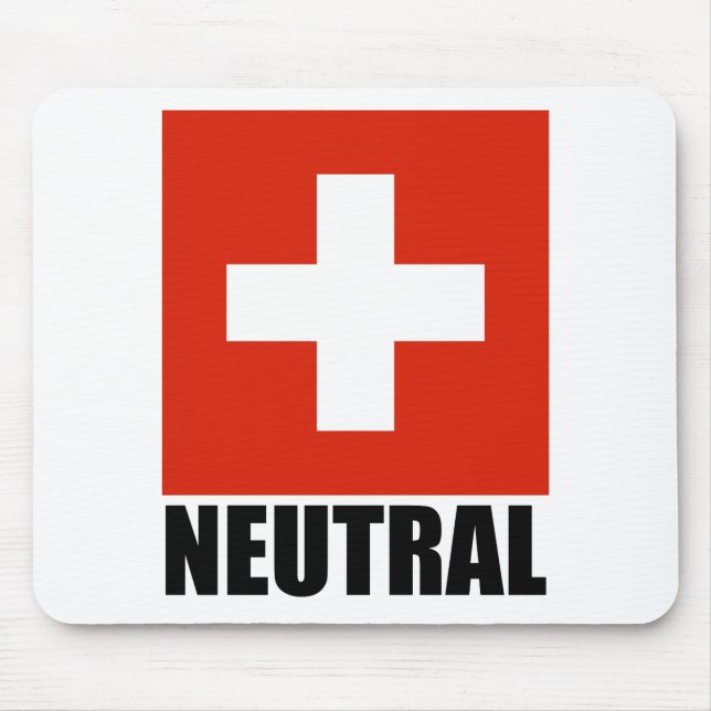 NEUTRALES (Schweizer Flagge) Mousepad (Vorne)