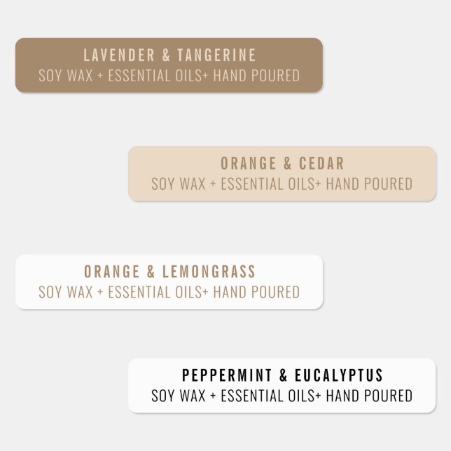 Neutrales Siegel mit verstopftem Kerzen Etiketten (Gruppe)