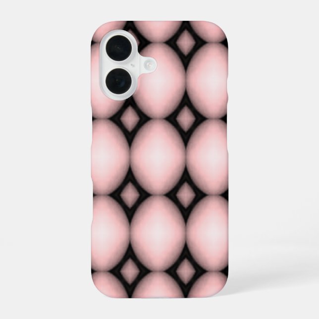 Neutrales Streifenmuster | Moderne Erdton-Hülle iPhone 16 Hülle (Rückseite)