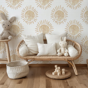 Neutrales Sun Blockprint Peel & Stick Wallpaper Tapete