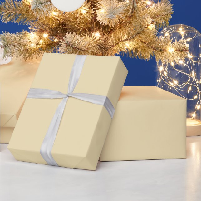 Neutrales Tan Blassgelblich Creme Chic Schlichte F Geschenkpapier (Feiertage)