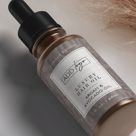 Neutrales Tan-Bohemian-Logo 2OZ-Tropfflaschenetike