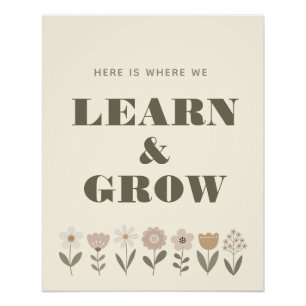 Neutrales, trendiges Schulplakat   Homeschool-Zimm Poster