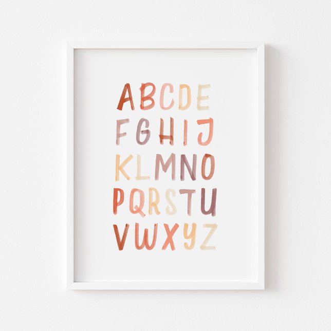 Neutrales und braunes Alphabet-Plakat Poster (Von Creator hochgeladen)