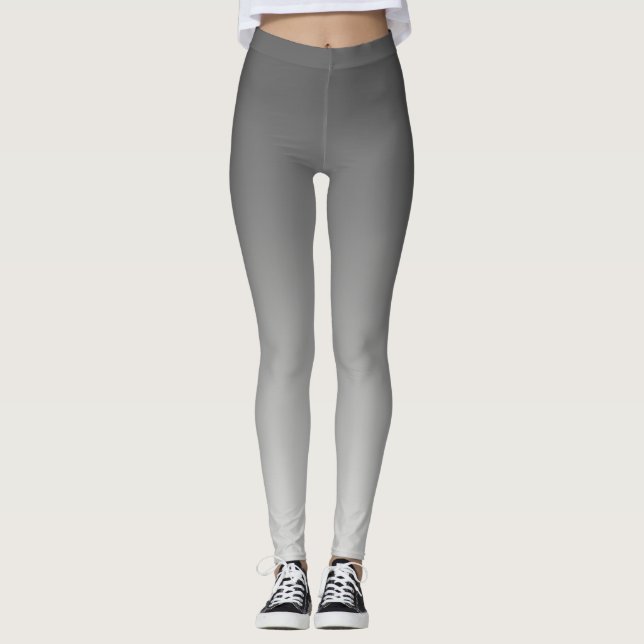 Neutrales und schlichtes Steigungs-Grau Leggings (Vorderseite)