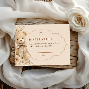 Neutrales Vintage-Blumen-Baby-Shower-Spiel Begleitkarte