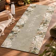 Neutrales Vintage-Weiß-Wildblumen-Blumenmonogramm