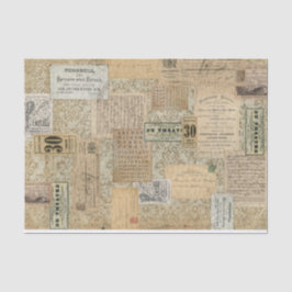 Neutrales Vintages Ephemeratpapier Seidenpapier