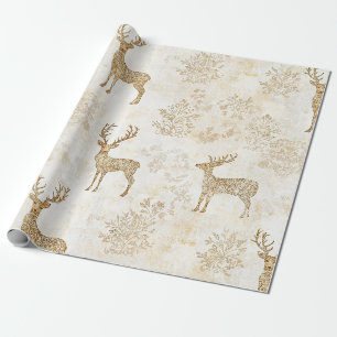 Neutrales Waldrehmuster Geschenkpapier