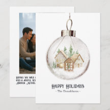 Neutrales Wasserfarben-Urlaubsornament Foto Xmas