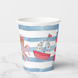 Neutrales Wasserfarbenfroh des nautischen Geschlec Pappbecher