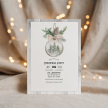 Neutrales Watercolor Boho Weihnachts-Party