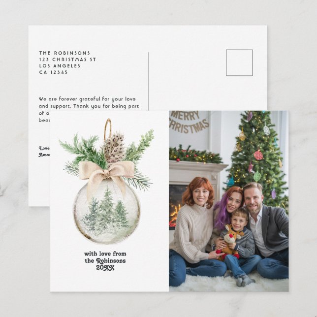 Neutrales Weihnachtsbaum Feiertagspostkarte (Vorne/Hinten)