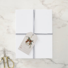 Neutrales Weihnachtsgeschenk-Tag mit Ornament Geschenkanhänger