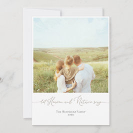 Neutrales Weihnachtskarte Custom Family Foto Feiertagskarte