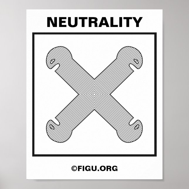 Neutralitätszeichen Poster (Vorne)