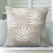 Neutrals Tan Palmwedel-Wurfkissen