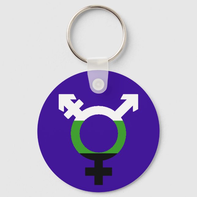 Neutrois Flag Trans Symbol Schlüsselanhänger (Vorderseite)