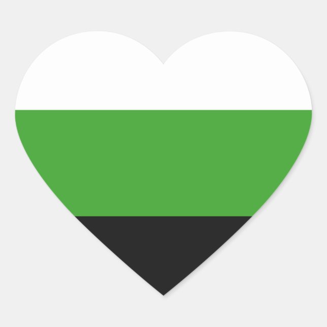 Neutrois Pride Flag Herz-Aufkleber (Vorderseite)