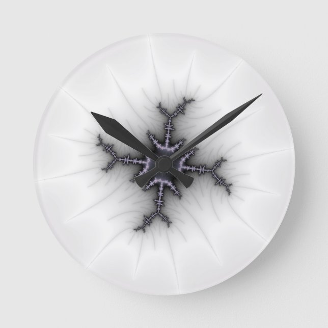 Neutron Star - Fractal Art Runde Wanduhr (Vorderseite)